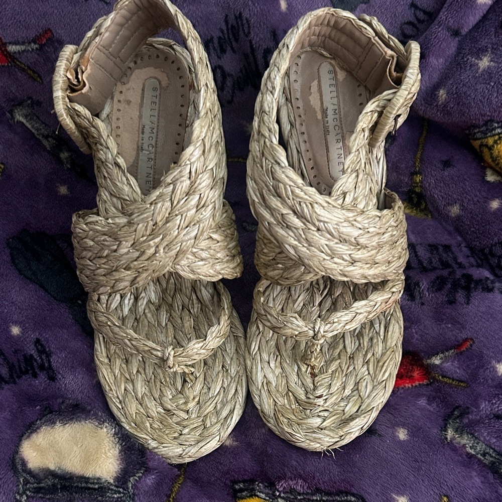Stella McCartney Braided Sandals - Tan Starw with Dust Bag Included